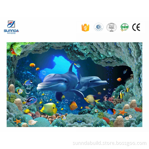 China new design floor tiles,dolphin life porcelain floor tiles,3d tiles for bedroom